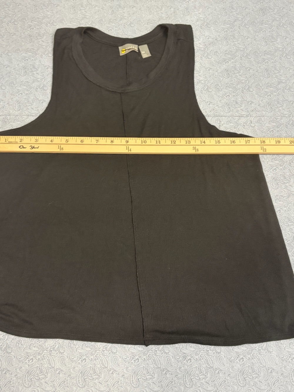 Zella Black Loose Fir Racerback Muscle Tank Medium - Picture 4 of 8